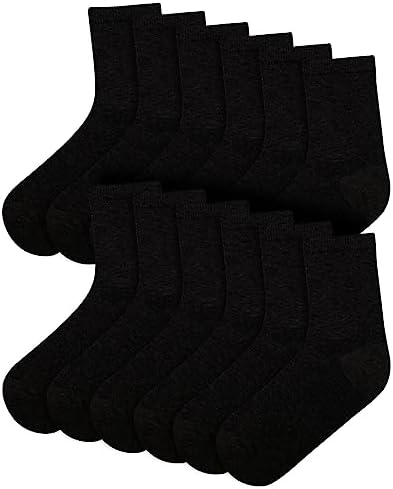 A2Z 4 Kids Boys Girls Children Kids Back to School Cotton Rich Plain Ankle School Socks Pack Of 6 Age 2-3 Years UK Shoe Size (6-8.5) 3-6 Years (9-12) 6-9 Years (12.5-3.5) 10-14 Years