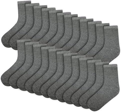 A2Z 4 Kids Boys Girls Pack Of 12 Back to School Kids Cotton Rich Plain Ankle School Socks Age 2-3 Years UK Shoe Size (6-8.5) 3-6 Years (9-12) 6-9 Years (12.5-3.5) 10-14 Years (4-5.5)