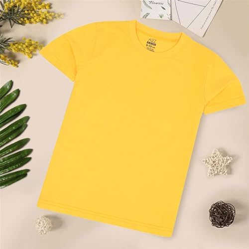 A2Z 4 Kids Boys Girls Pack Of 3 Plain T Shirts Soft Feel PE School T Shirts Summer Tank Top & Tees Gift For Children Boys & Girls Age 2-3 3-4 5-6 7-8 9-10 11-12 & 13 Years
