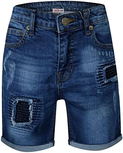 A2Z 4 Kids Boys Ripped Denim Shorts Comfort Stretch Skinny Jeans Pants Trousers Lightweight Trendy Summer Boys Ages 5-13 Years