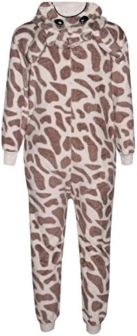 A2Z 4 Kids Girls Boys Giraffe Costume Jumpsuits Soft Plush Fleece Playsuit Animal Hooded Sleepsuit Unisex One Piece Cosplay Suit Age 2-14 Years