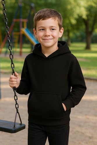 A2Z 4 Kids Girls Boys Plain Sweatshirt Tie Dye Pullover Shirt Fleece Hooded Jumper PE School Warm Coats Long Sleeve Top New Casual Fashion For Childrens Unisex Age 2-13 Years