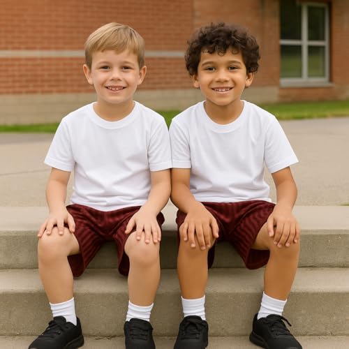 A2Z 4 Kids Girls Boys Shadow Stripe PE Shorts Sports Pack Of 2 Football Gym School Shorts For Children Sportswear Age 2-13 Years