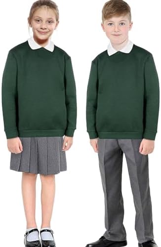 A2Z 4 Kids Girls Boys Sweatshirt Back To School Plain Camouflage Jumper Crew Round Neck School Uniform Pullover Sweatshirts Cardi Top Soft Fleece Sweater For Childrens Kids Sweatshirt Age 2-13 Years