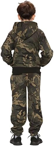 A2Z 4 Kids Girls Boys Tracksuit Plain Camouflage Fleece Hooded Top With Bottom Joggers Jogging Suit Outfit Set For Children Age 2-13 Years