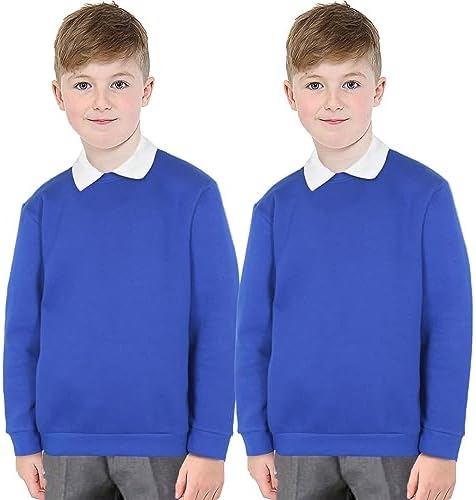 A2Z 4 Kids Girls Boys Unisex Club Scouts School Uniform Pack Of 2 Jumper Cardi Sweatshirt Age 3 4 5 6 7 8 9 10 11 12 13 14 Years