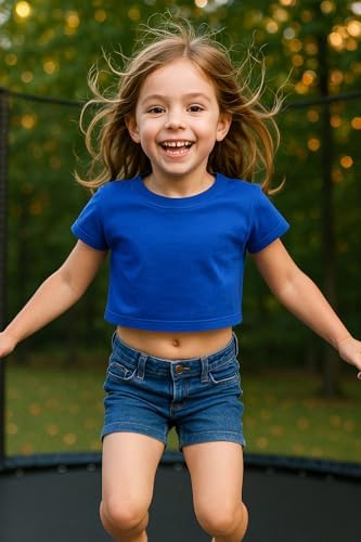 A2Z 4 Kids Girls Crop Top Plain T Shirt Soft Feel Comfortable Summer Fashionable Outfit Casual Clothing Sets Age 5-13 Years