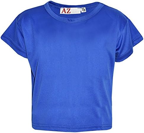 A2Z 4 Kids Girls Crop Top Plain T Shirt Soft Feel Comfortable Summer Fashionable Outfit Casual Clothing Sets Age 5-13 Years