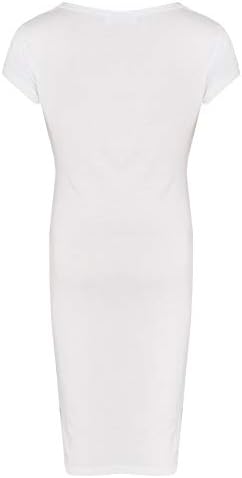 A2Z 4 Kids Girls Dresses Plain Short Sleeves Cap Slim Fit Stretch Bodycon Midi Maxi Comfortable Summer Party Fashion Dress Top Age 5-13 Years
