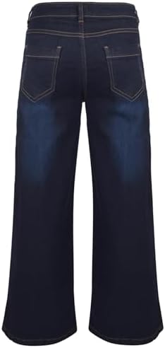 A2Z 4 Kids Girls Palazzo Jeans Wide Leg Stretchy Denim Pants Flared Fashion Jean Trousers Baggy Pants Gift For Children Age 5-14 Years
