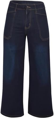 A2Z 4 Kids Girls Palazzo Jeans Wide Leg Stretchy Denim Pants Flared Fashion Jean Trousers Baggy Pants Gift for Children Age 5-14 Years