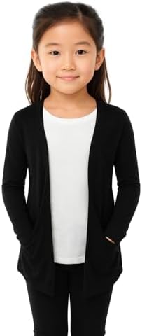 A2Z 4 Kids Girls Plain Open Boyfriend Cardigan Long Sleeves Comfortable Fashion Top For Girls Age 2-13 Years