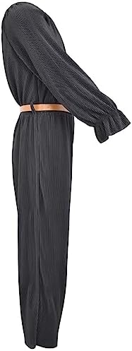 A2Z 4 Kids Girls Pleated Cord Jumpsuit With Belt Long Sleeve One Piece Comfortable Outfit For Casual Party Holiday Wear Ages 3 To 14 Years