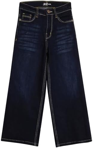 A2Z 4 Kids Girls Relaxed Jeans Baggy Wide Leg Palazo Bootcut Stretchy Denim Pants Flared Fashion Jeans Trousers Baggy Jean Gift for Children Age 5-14 Years