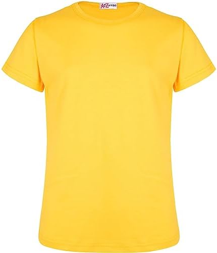 A2Z 4 Kids Girls T Shirts Cotton Plain Stylish Tie Dye T-Shirt Soft Feel Trendy Girls Fashion Tees Casual Top New Age 2 3 4 5 6 7 8 9 10 11 12 13 Years