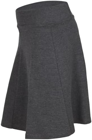 A2Z 4 Kids Pack Of 2 Girls Plain School Uniform Skater Skirts Knee Length Elasticated Waist Summer Lightweight School Wear Skirts Age 5-14 Years