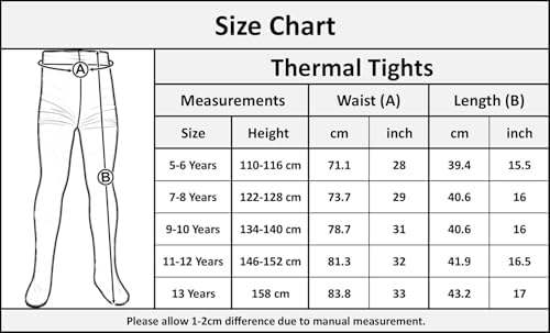 A2Z 4 Kids Premium Girls Fleece Lined Thermal Tights Pack Of 3 Cosy Winter Stretchy Tights For Girls In Classic Black Warm And Stylish Cold Weather Leggings Age 5-13 Years