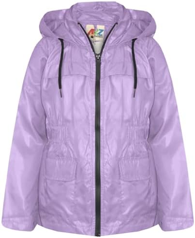 A2Z 4 Kids Raincoat Jackets Windbreaker Waterproof Parka Shower Resistant Hooded Raincoat Children Girls Boys Age 5-13 Years