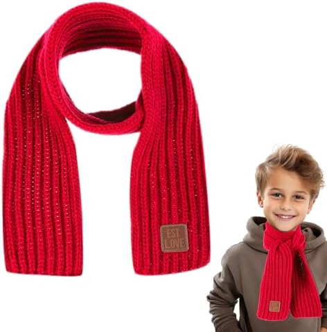Abeillo Warm Kids Winter Knit Scarves Soft Knitted Neck Warmer Scarf Warm Scarves Wrap for Boys Girls