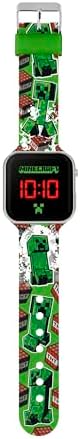 Accutime Minecraft Creeper LED Kids Watch MIN4181
