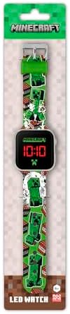 Accutime Minecraft Creeper LED Kids Watch MIN4181