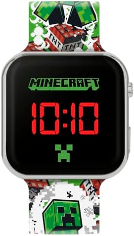 Accutime Minecraft Creeper LED Kids Watch MIN4181