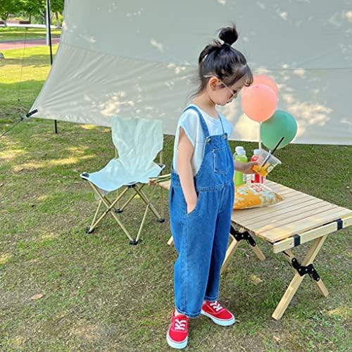 ACMEDE Kids Denim Dungarees Adjustable Jean Overalls Jumpsuit Toddler Girls Boys Denim Overall Pants Loose Fit Kids Blue Jean Dungarees Large Pocket Overalls For Boys Girls Age 1-9 Years