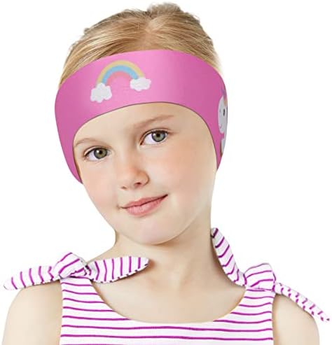ACWOO Swimming Headband for Kids & Adults Cute Unicorn Swimmers Headband Ear Band Waterproof Ear Protection Band Elastic Neoprene Swim Ear Guard for Designed to Keep Water Out and Hold Earplugs in