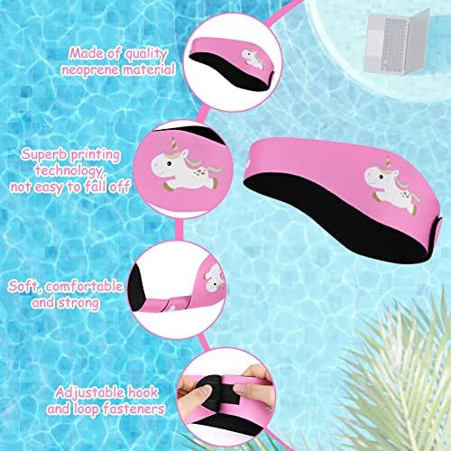 ACWOO Swimming Headband For Kids & Adults Cute Unicorn Swimmers Headband Ear Band Waterproof Ear Protection Band Elastic Neoprene Swim Ear Guard For Designed To Keep Water Out And Hold Earplugs In