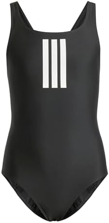 adidas Girl's 3-Stripes Swimsuit Kids One Piece Swimsuit