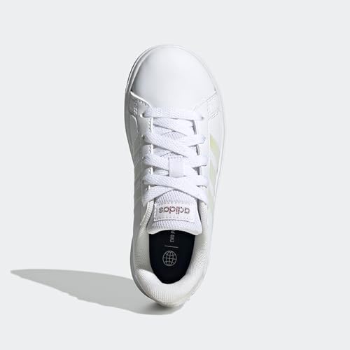 Adidas Grand Court Lifestyle Lace Tennis Shoes Cloud White/Iridescent/Cloud White 6 UK