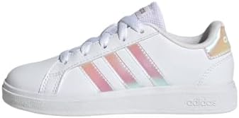 adidas Grand Court Lifestyle Lace Tennis Shoes Cloud White/Iridescent/Cloud White 6 UK