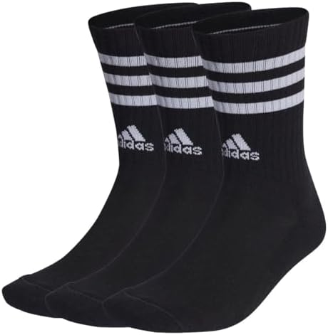 Adidas Unisex 3-Stripes Cushioned Crew Socks 3 Pairs