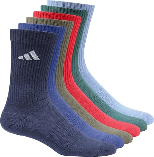 Adidas Unisex Cushioned Crew Socks 6 Pair Pack Socks