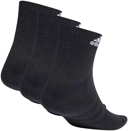 Adidas Unisex Kids Cushioned Sportswear Ankle Socks 3 Pairs Black/White 6-7 Years