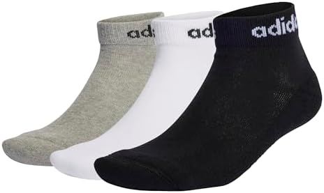 adidas Unisex Linear Ankle Cushioned Socks 3 Pairs Socks