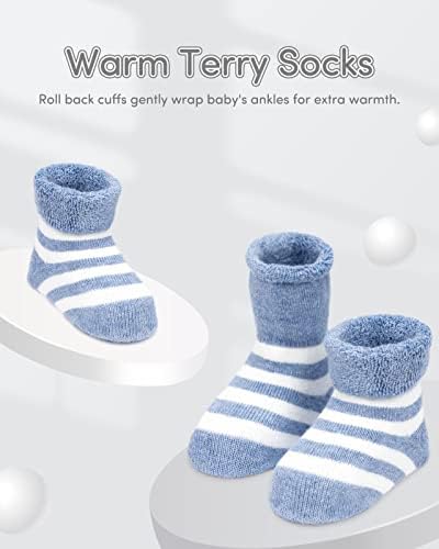 Adorel Baby Boys' Warm Socks Thick Winter Cotton Pack Of 5