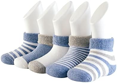 Adorel Baby Boys' Warm Socks Thick Winter Cotton Pack of 5