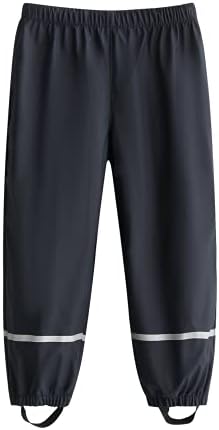 Adorel Boys Waterproof Trousers Rain with Stirrups Reflective