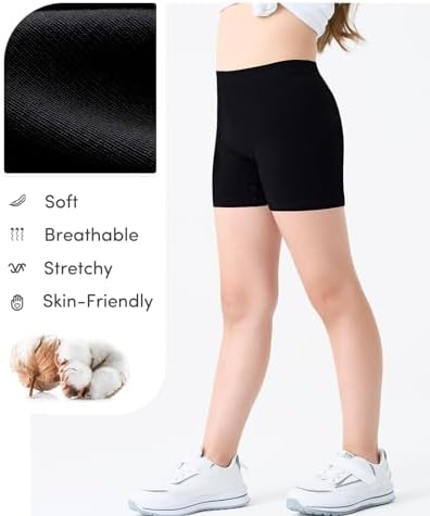 Adorel Girls Cotton Shorts Cycling Dance Summer Short Leggings Pack Of 6