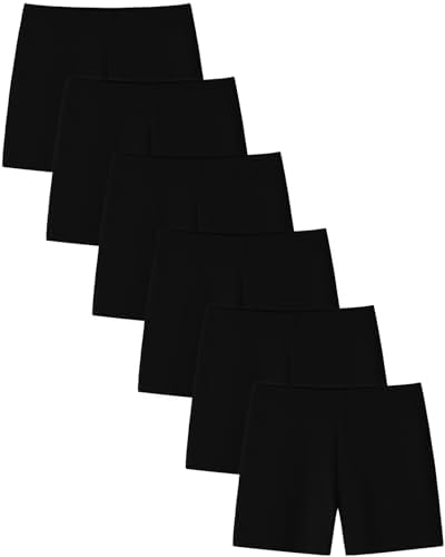 Adorel Girls Cotton Shorts Cycling Dance Summer Short Leggings Pack of 6
