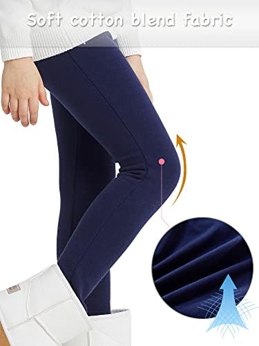 Adorel Girls Fleece Lined Leggings Thermal Trousers Cotton Pack Of 2