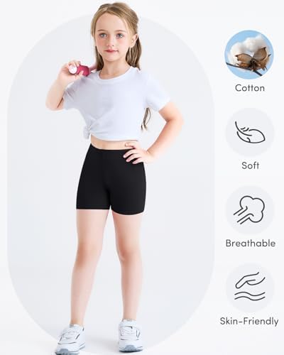 Adorel Girls Shorts Cycling Short Leggings Sports Cotton Summer Pack Of 3