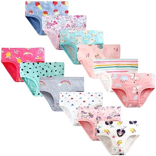 Adorel Girls' Underwear Toddler knickers Pants Briefs Cotton Pack of 12