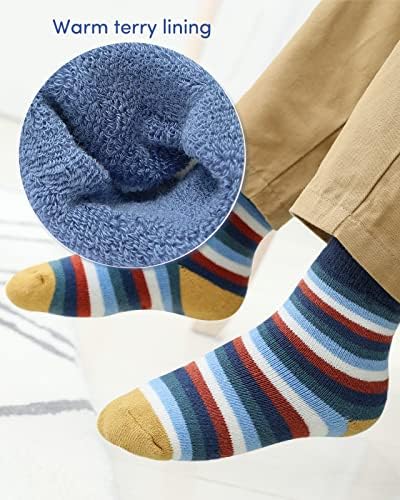 Adorel Little Boys Thermal Socks Thick Warm Cotton Pack Of 5