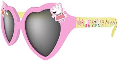 AFB Peppa Pig Heart Shaped Children's Character Sunglasses 100% UV Protection Pink 11 Cm