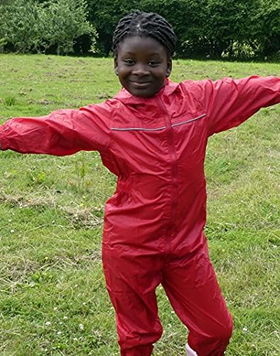 AGS Children's Puddle Suit - Waterproof All-in-One Rain Suit For Kids Outdoor Play & School Wear