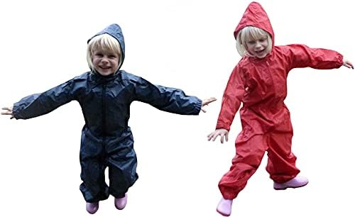 AGS Children's Puddle Suit - Waterproof All-in-One Rain Suit for Kids Outdoor Play & School Wear