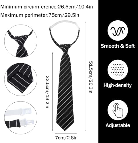 AHQiZFX Ties For Women Adjustable Pre Tied Clip On Ties For Girls Boys Uniform School JK/JC Cosplay Wedding Party Prom T-shirt Accessory 13.4" X 2.66"