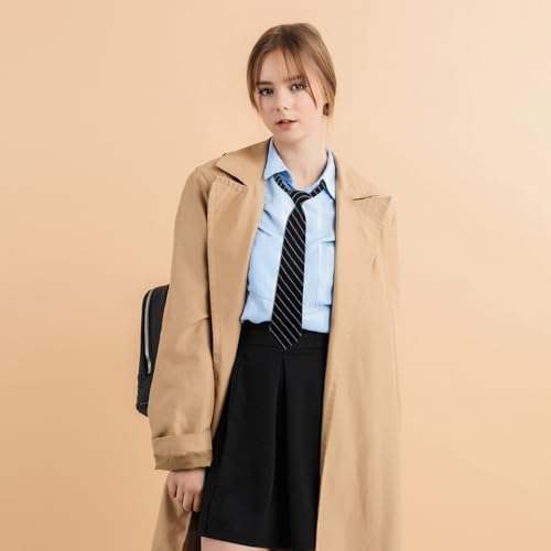 AHQiZFX Ties For Women Adjustable Pre Tied Clip On Ties For Girls Boys Uniform School JK/JC Cosplay Wedding Party Prom T-shirt Accessory 13.4" X 2.66"